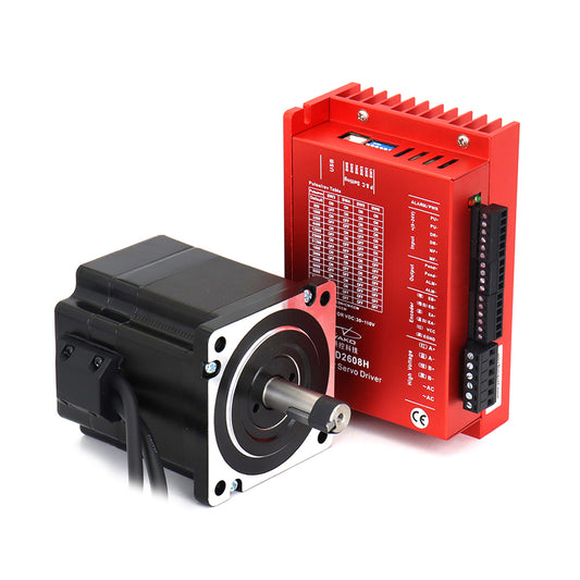 YAKO Nema34 4.2N.m 6A Closed Loop Stepper Motor Driver Kits Shaft Dia.14mm 2Phase with 3M Cable YK286EC80A1+ESD2608H