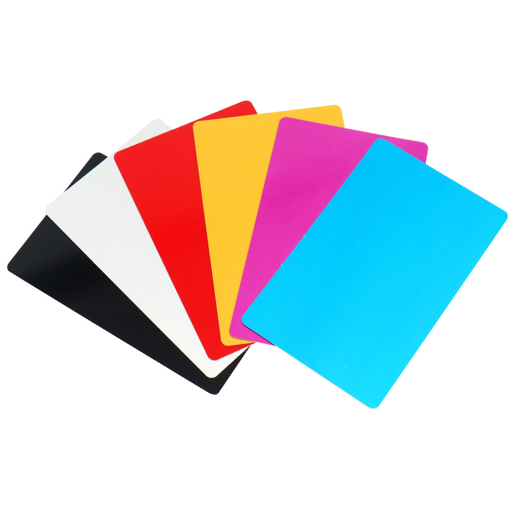 wavetopsign-100pcs-t-0-45mm-business-name-card-aluminium-alloy-multicolor-metal-sheet-testing-material-for-laser-marking-machine