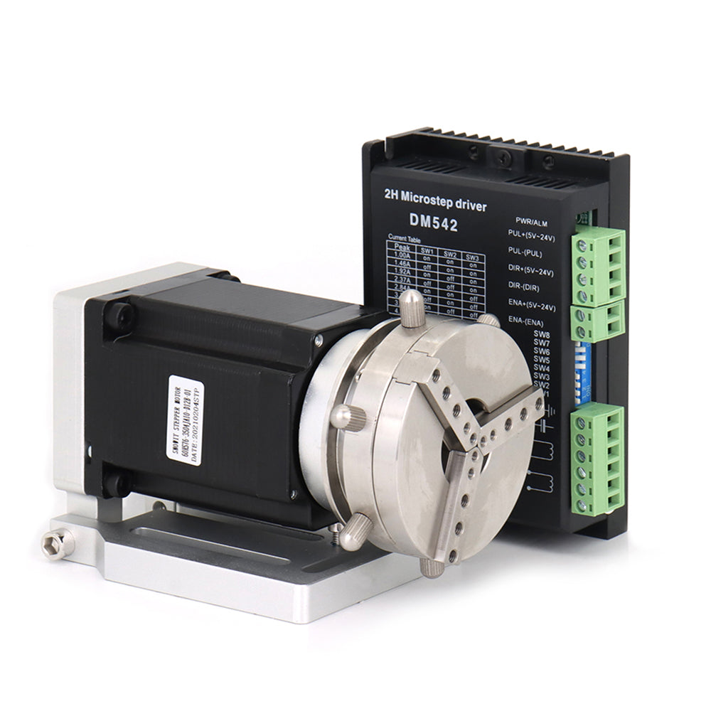 wavetopsign-dia-69mm-rotary-device-2phase-motor-rotary-attachment-with-driver-for-co2-and-fiber-marking-machine-expansion-axis