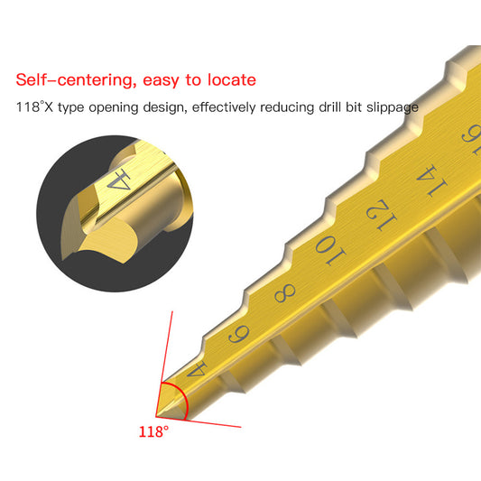 WaveTopSign Rotary or Straight Groove Step Drill Bit