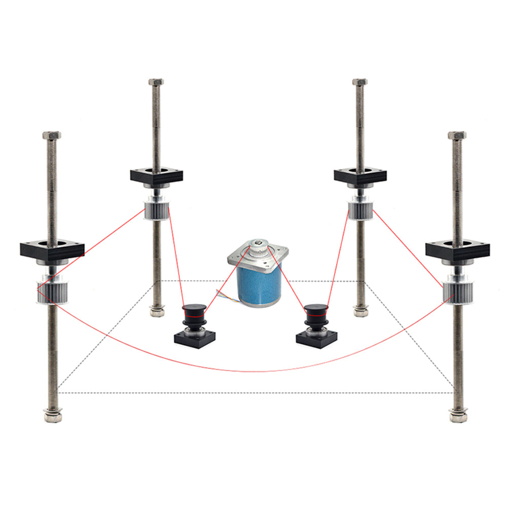 motorized-up-and-down-table-platform-lift-metal-parts-lift-range-300mm-without-motor-for-co2-cutting-and-engraving-machine