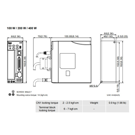 WaveTopSign Delta B3 200W Servo Motor Kits ASD-B3-0221-L + ECM-B3M-C20602RS1/SS1 Replaces B2 Series 200W