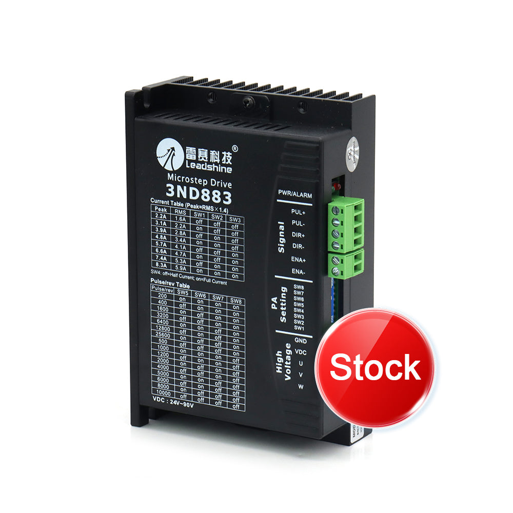 wavetopsign-leadshine-3nd883-3-phase-stepper-motor-driver-24-90vdc-for-co2-laser-cutting-and-engraving-machine