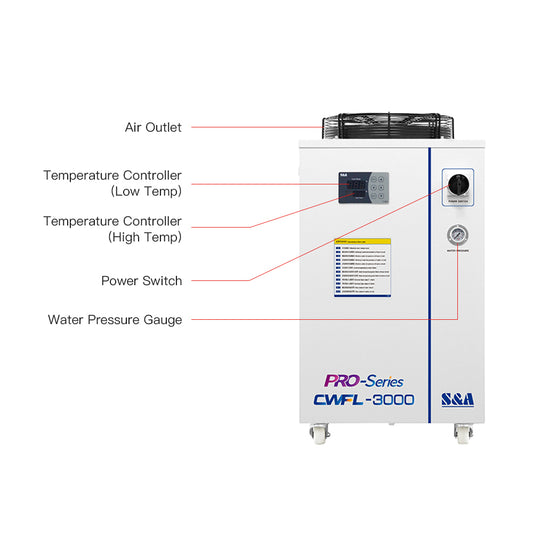 WaveTopSign S&A CWFL-3000AN & CWFL-3000BN Industrial Water Chiller