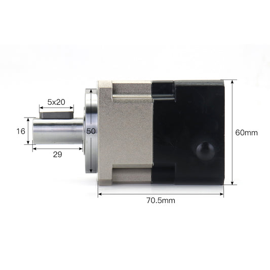 WaveTopSign Helical Tooth Planetary Reducer Motor PLG060 Gearbox Ratio 3:1-70:1