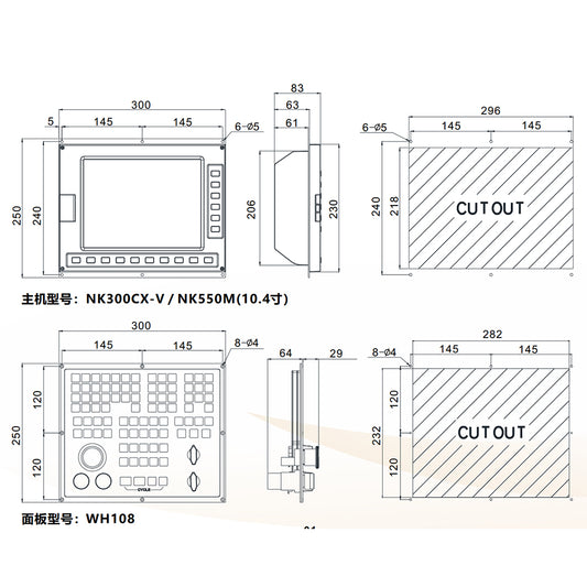 WeiHong Fiber Laser Controller Lambda 21A+NK300CX Plus+WH108 3-5Axis