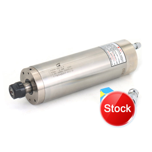 WaveTopSign Stock 1.5kw 2.2kw Water Cooled Spindle Motor For Metal Cutting GDK80-24Z