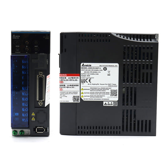 WaveTopSign Delta E3 400W Servo Motor Kits ASD-E3-0421-L + ECM-E3M-C20604RSE / SSE