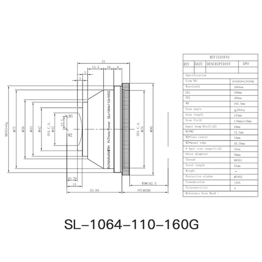 WaveTopSign M85 Quartz Material Fiber Laser Scan Lens