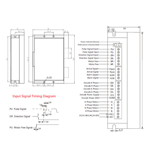 YAKO 2Phase Closed Loop Stepper Motor Driver SSD2505M 24-50VDC