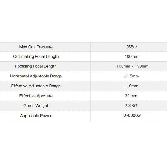 WaveTopSign WSX NC60 0-6kw Fiber Laser Cutting Head