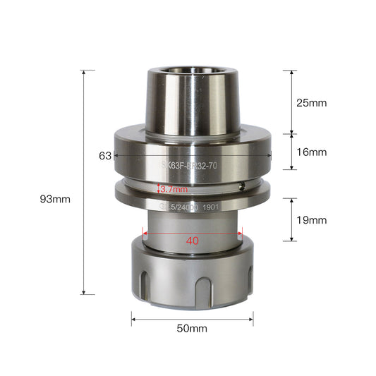 WaveTopSign HSK63F Tool Holder ER20 ER25 ER32 ER40