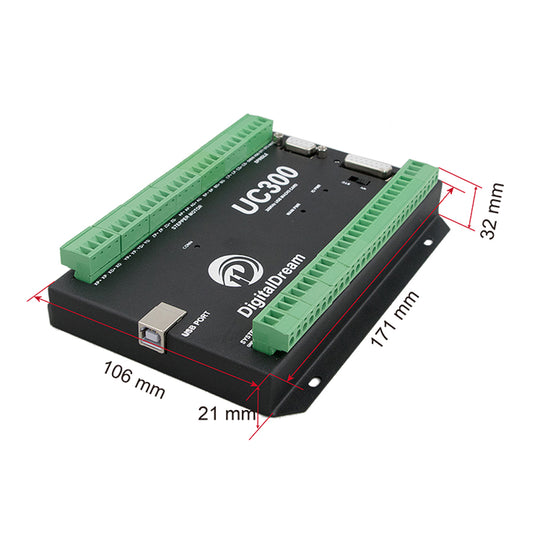 WaveTopSign UC300 Mach3 CNC USB Motion Controller NVUM 3-6Axis