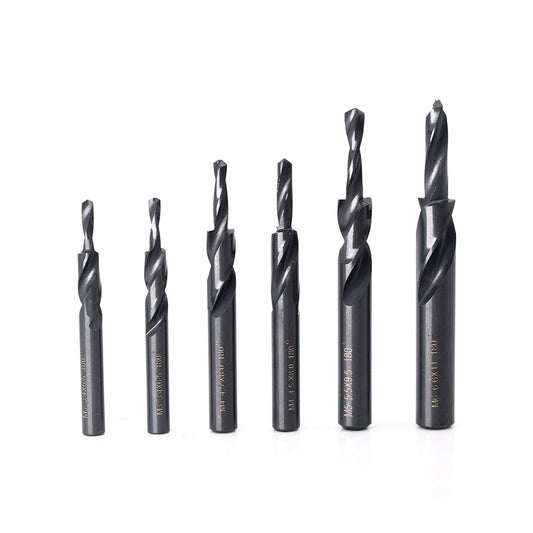 WaveTopSign 90° 180° Straight Shank Step Drill M3-M10