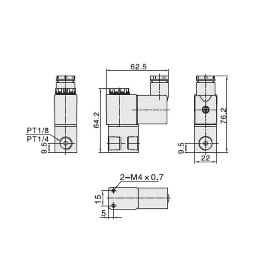 WaveTopSign Pneumatic One In One Out Electromagnetic Valve AC220V DC24V 12V