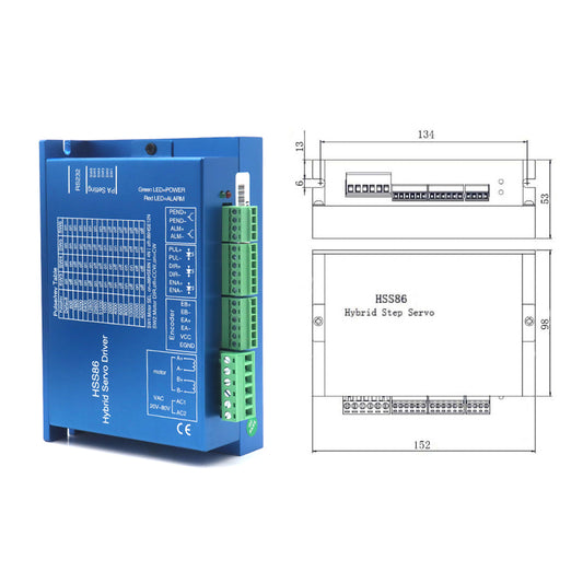 WaveTopSign Nema34 12N.m Closed Loop Servo Stepper Motor & Driver HSS86+86HSE12N