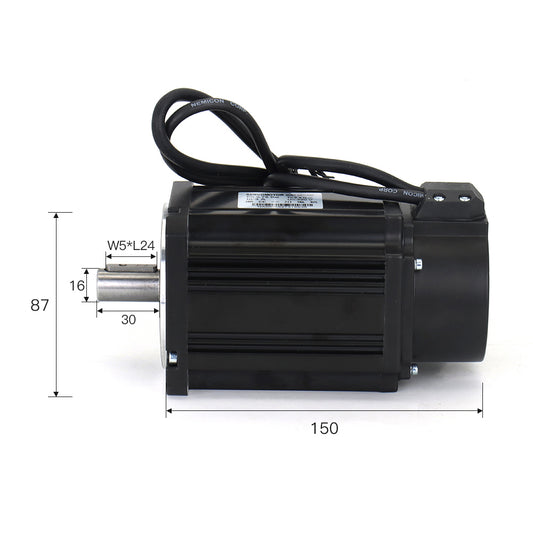 WaveTopSign 750W AC Servo Motor 2.4N.m 90ST-M02430+AASD15A