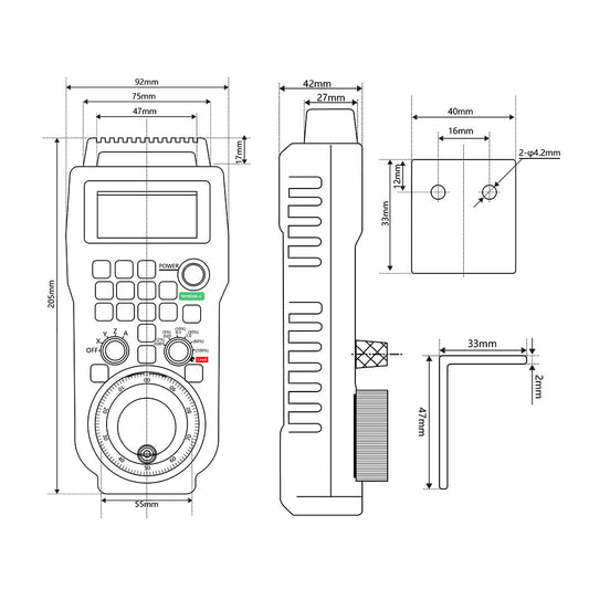 WaveTopSign CNC Mach3 WHB04B 4-6Axis Wireless Handwheel